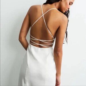 Zara Open Back Strappy Midi Dress XL
